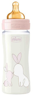 Бутылочка для кормления Chicco Original Touch, 0+, 240 мл, розовая (00027720100000)