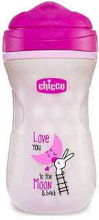 Поильник детский Chicco Glowing Mug, 14+, 266 мл, розовый (00006971100000)