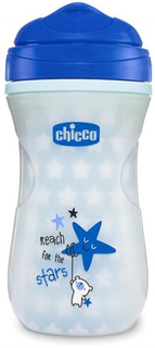 Поильник детский Chicco Glowing Mug, 14+, 266 мл, голубой (00006971200000)
