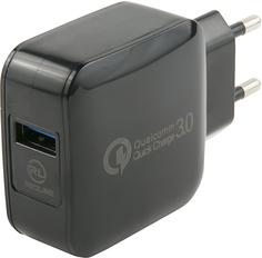 Сетевое зарядное устройство Red Line Tech USB QC 3.0 Black (УТ000016520)