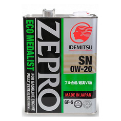Моторное масло IDEMITSU Zepro Eco Medalist 0W-20 4л. синтетическое [3583004]