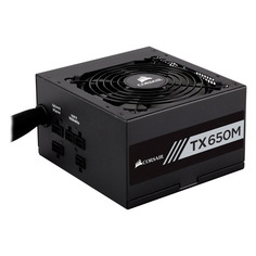 Блок питания CORSAIR TX650M, 650Вт, 140мм, черный, retail [cp-9020132-eu/rps0069]