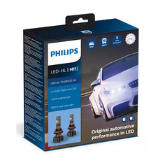 Лампа автомобильная светодиодная Philips 11362U90CWX2, H11, 12/24В, 18Вт, 5800К, 2шт