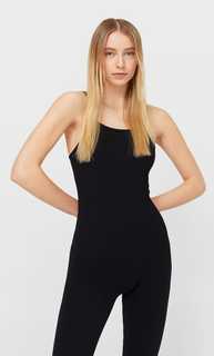 Stradivarius Бесшовный Комбинезон Женская Коллекция Черный Xs