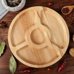 Тарелка-доска для закусок и нарезки Доброе дерево