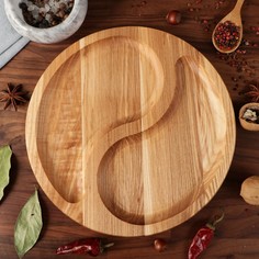 Тарелка-доска для закусок и нарезки Доброе дерево