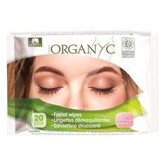 Салфетки Organyc для снятия макияжа, 20 шт