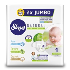 Подгузники Sleepy Natural Organic Baby Diaper (2-5 кг) шт.