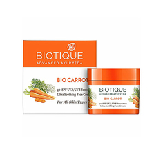 Biotique, Солнцезащитный крем для лица Bio Carrot, 50 г