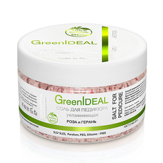 GreenIDEAL, Соль для педикюра «Роза и герань», 300 г