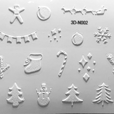 Anna Tkacheva, 3D-стикер №002 «Новый год. Зима», белый