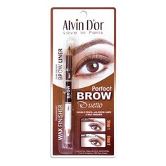 Alvin D`or, Двойной карандаш Perfect Brow, тон 02