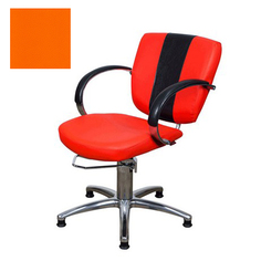 Мэдисон, Кресло парикмахерское «Грация люкс» гидравлическое, хромированное, апельсиновое