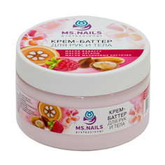 MS Nails, Крем-баттер для рук и тела, розовый, 250 мл