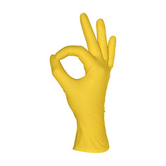 mediOk, Перчатки нитриловые, желтые, размер XS, 100 шт.