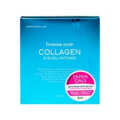 Japan Gals, Патчи Premium Grade Collagen, 6 пар