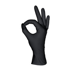 mediOk, Перчатки нитриловые, черные, размер XS, 100 шт.