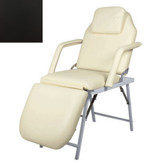 Мэдисон, Косметологическое кресло «МД-802», складное, повышенной прочности, черное матовое