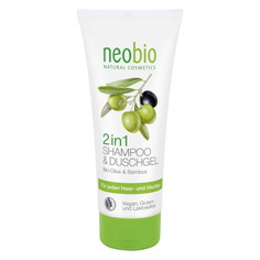 Neobio, Шампунь-гель для душа 2 в 1 Bio-Olive & Bambus, 200 мл