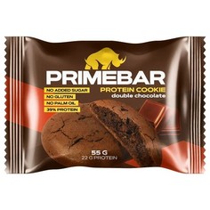 Primebar, Протеиновое печенье «Двойной шоколад», 55 г