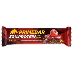 Primebar, Протеиновый батончик «Двойной шоколад с малиной», 40 г