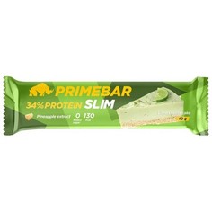 Primebar, Протеиновый батончик Slim «Лаймовый чизкейк» с экстрактом ананаса, 40 г