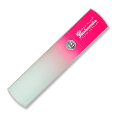 Bohemia, Пилка для педикюра, стеклянная, розовая, 135 мм, в чехле
