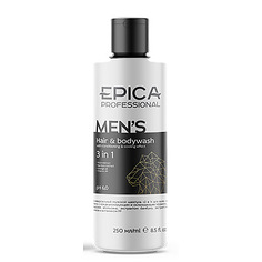 Epica, Шампунь для волос и тела Mens, 250 мл