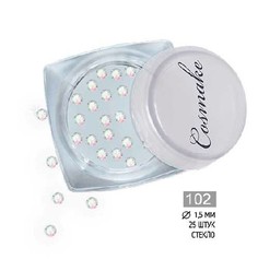 Cosmake, Стразы стеклянные №102, 1,5 мм, радужные