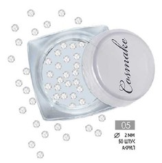 Cosmake, Стразы акриловые №5, 2 мм, прозрачные