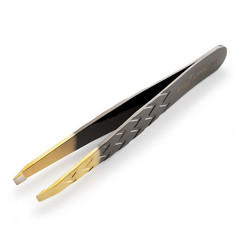 Mertz, Пинцет для бровей 185, диагональный с декором