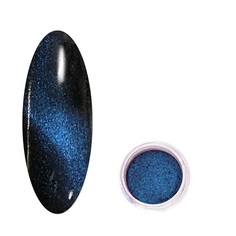 Ice Nova, Магнитная пигментная пудра «Кошачий глаз» №14, синяя
