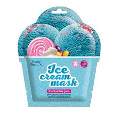 Funny Organix, Маска-мороженое для лица Fruit Bubble Gum «Ледяное увлажнение», 22 г