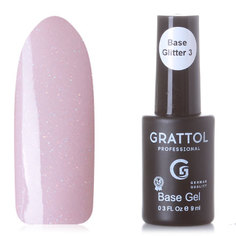 Grattol, База Rubber Glitter №3