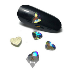 FanatkaStraz, Стразы «Сердце» №5011, кристалл АВ, 6 мм, 1 шт.