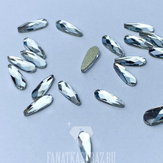FanatkaStraz, Стразы «Капля» №501, кристалл, 2х6 мм, 5 шт.