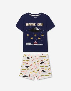 Пижама с принтом «Game on!» для мальчика Gloria Jeans
