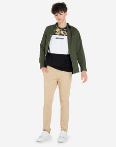 Бежевые брюки Slim Gloria Jeans