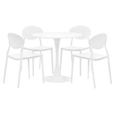 Комплект Langfang: стол + 4 стула Венера белый