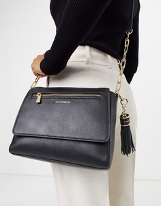 Черная сумка через плечо с ремешком-цепочкой Paul Costelloe-Черный цвет