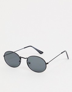 Черные круглые солнцезащитные очки SVNX-Черный цвет