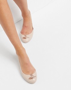 Розовые туфли на плоской подошве с логотипом Vivienne Westwood for Melissa-Бежевый