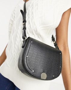 Черная сумка через плечо Topshop Saddle-Черный цвет Pimkie
