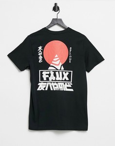Черная футболка Friend or Faux Kamogawa-Черный цвет