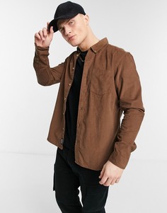 Светло-коричневая вельветовая рубашка Threadbare-Коричневый цвет