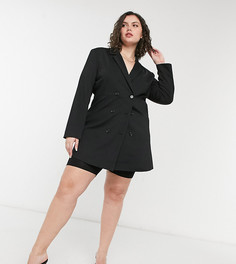 Черный двубортный пиджак Vero Moda Curve-Черный цвет