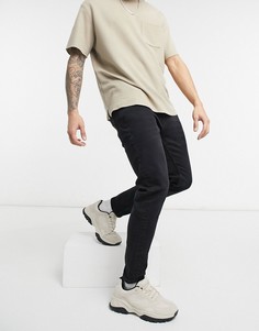 Черные джинсы скинни Bershka-Черный цвет