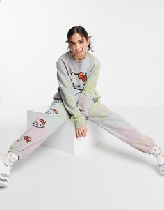 Разноцветные джоггеры свободного кроя от комплекта New Girl Order x Hello Kitty-Серый
