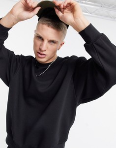 Черный oversized-свитшот River Island-Черный цвет