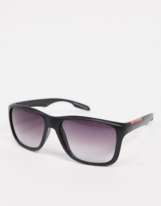 Солнцезащитные очки в квадратной черной оправе SVNX-Черный цвет
